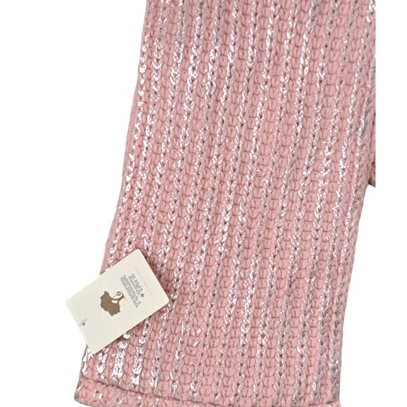 NWT Tucker+Tate Girl's Infinity Pink Metallic Silver Knit Scarf One Size - Picture 3 of 6